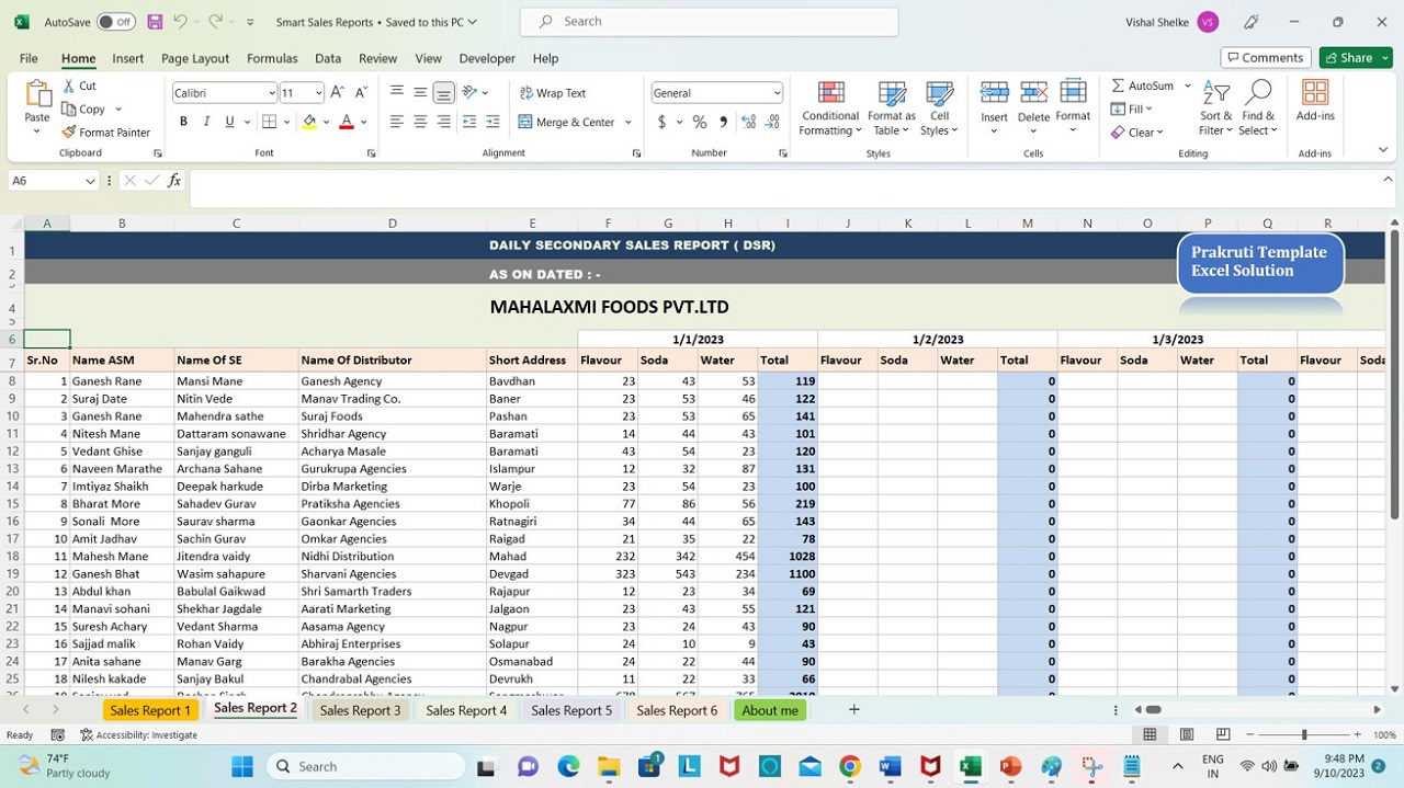 Secondary Sales REport