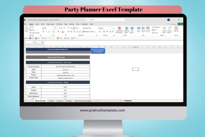 PARTY PLANNER TEMPLATE