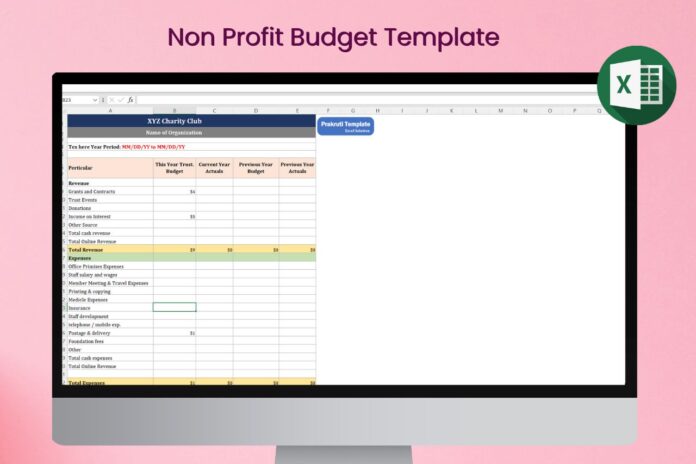 Non Profit Budget Templates in Excel