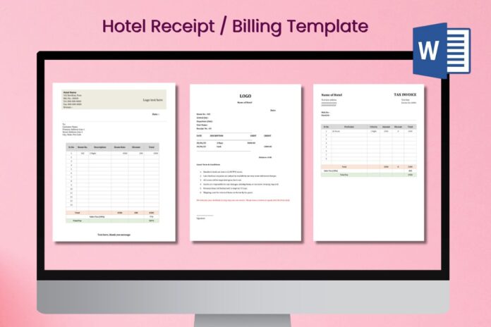 Hotel Receipt / Billing Template