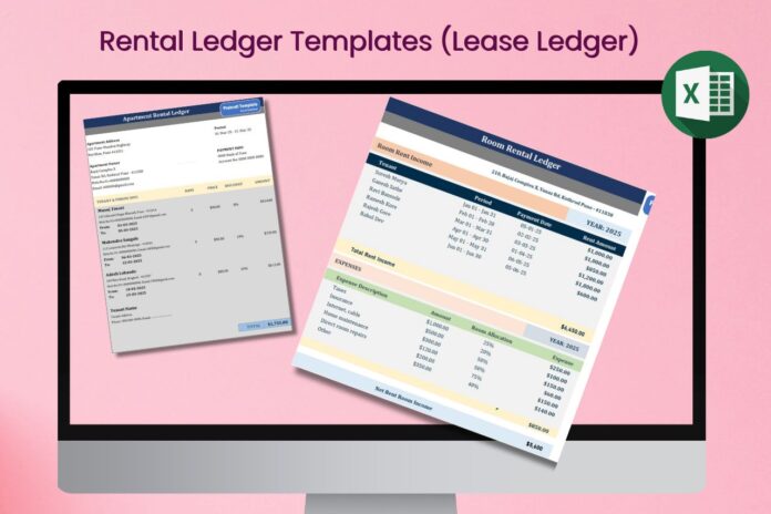 Rental Ledger Templates (Lease Ledger) in Excel