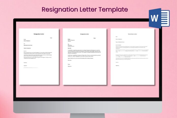 Resignation Letter Templates in Word