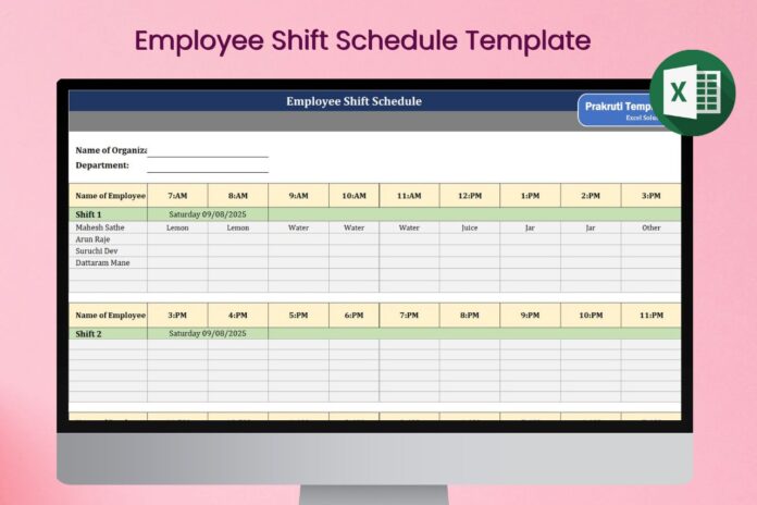 Employee Shift Schedule Template