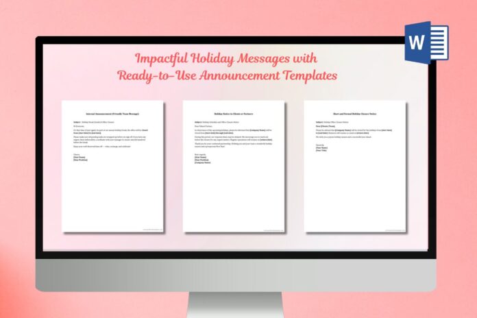 Holiday Announcement Template : Examples for Every Occasion