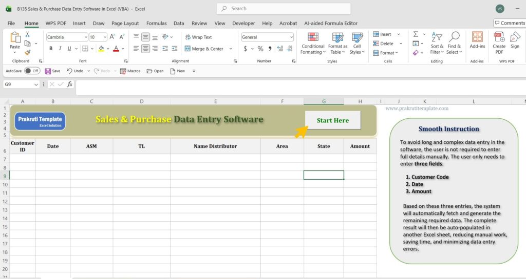 Sales & Purchase Data Entry Software 