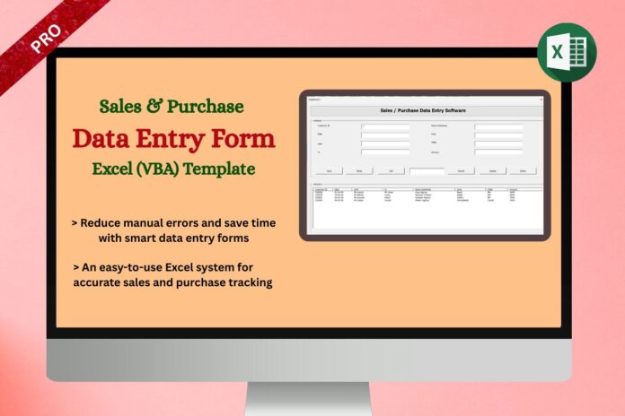 Sales & Purchase Data Entry Software in Excel (VBA)
