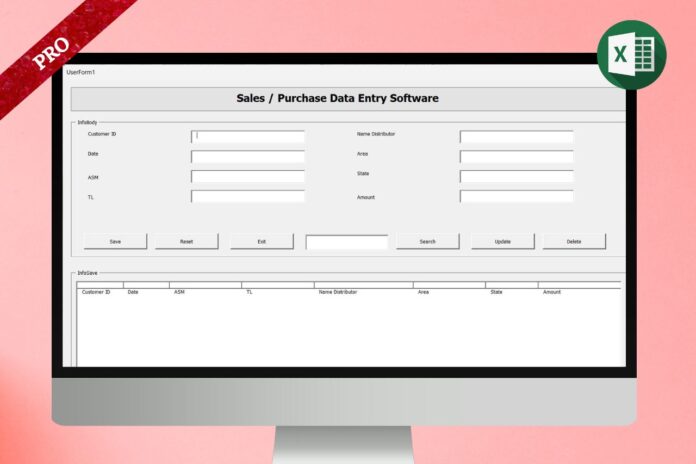 Sales & Purchase Data Entry Software in Excel (VBA)