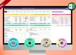 Best Editable Home Monthly Budget Planner for Families & Individuals Best Editable Home Monthly Budget Planner for Families & Individuals
