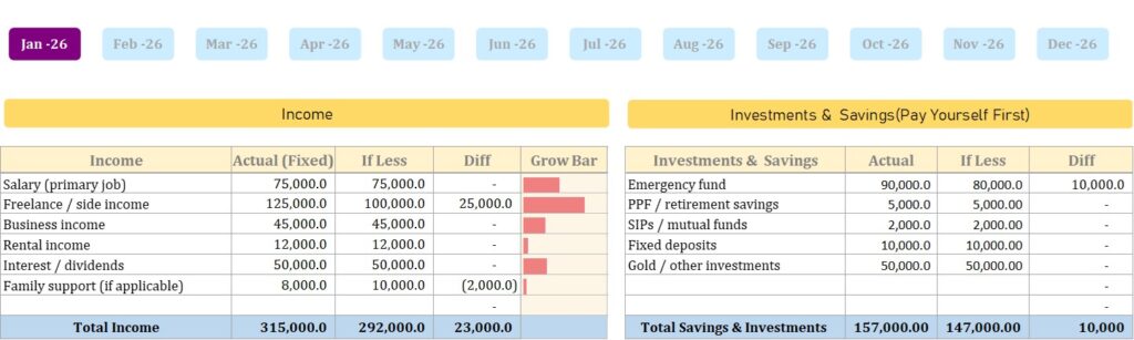 Income & Investment Planner